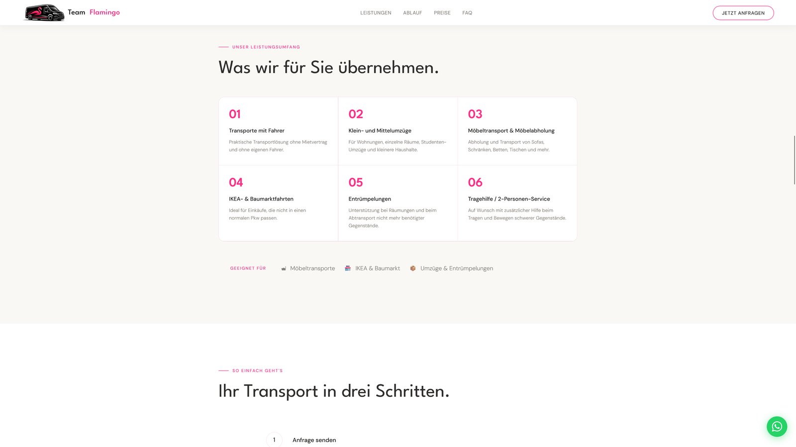 Team Flamingo — Leistungsbereich Screenshot